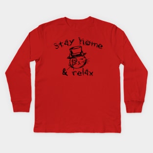 Stay home Kids Long Sleeve T-Shirt